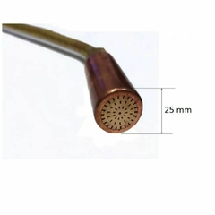 Soplete tipo lluvia con boquilla de 25 mm, ideal para procesos de autógena.