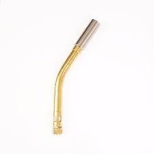 Cabeza soldadora MLG envolvente de 19 mm, con diseño curvado y acabado en dorado y plateado, para procesos de soldadura de alta precisión