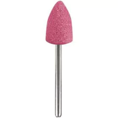Punta montada rosa B42, 12.7x12.7 mm, con vástago de 3.2 mm para uso en abrasivos
