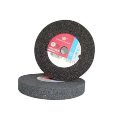 Piedra rueda gris, diámetro de 152,0 mm y grosor de 19,1 mm, ideal para trabajos abrasivos.