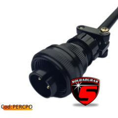 Conector de 2 pines Amphenol Caddy TIG 2200, ideal para procesos de soldadura TIG.