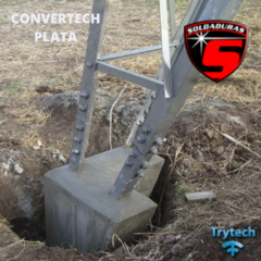 ConverTech Plata Trytech es un recubrimiento especializado en forma líquida, de color plata, que se presenta en un envase de 4 litros
