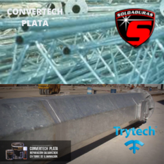 ConverTech Plata Trytech es un recubrimiento especializado en forma líquida, de color plata, que se presenta en un envase de 4 litros