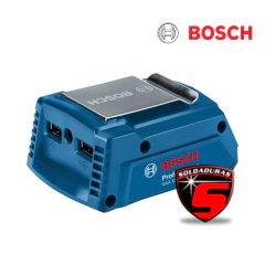El cargador USB Bosch GAA18V-24N es un adaptador compacto que permite convertir baterías Bosch de 18V en una fuente de energía portátil. 