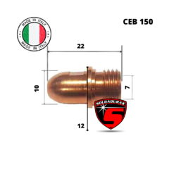 El Electrodo Corto Plasma CEB 150 (CEB150) es un componente especializado para equipos de corte por plasma