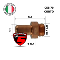  Este electrodo de plasma es un componente esencial para equipos de corte por plasma Cebora 70