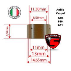 AISLANTE VESPEL TRA80 A80 - comprar online