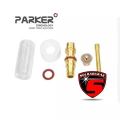 Conjunto de piezas para mordaza Quartz Ø 2.4 mm de Parker, ideal para torchas TIG.