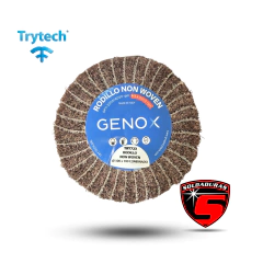 Rodillo abrasivo combinado Trytech de fibra Non Woven recomendado para desbaste fino y acabado uniforme en metales.