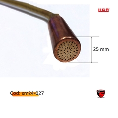 Soplete tipo lluvia G con diámetro de 25 mm, ideal para procesos de autógena.