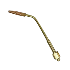 Cabeza soldadora M 3 N.3, herramienta de soldadura con diseño curvado y boquilla de cobre.