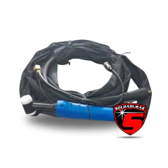 TORCHA TIG WP17 C/ PULSADOR X 4MTS MANGO AZUL CONEX 10-25