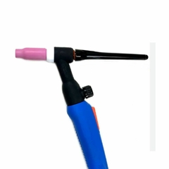 La torcha WP26 V de 4 metros con mango azul 35-50 es una herramienta robusta y confiable, ideal para soldadura TIG.