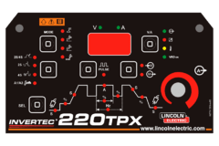 La soldadora Invertec 220 TPX Lincoln Electric ofrece 220A de potencia, es compacta y portátil, y es perfecta para soldadura TIG y MMA en proyectos profesionales