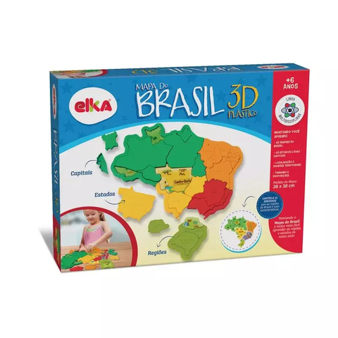 Jogo Mapa do Brasil em 3D - Elka