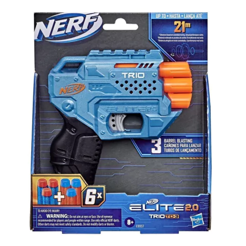 Lançador Nerf Elite 2.0 Trio SD-3 - Hasbro