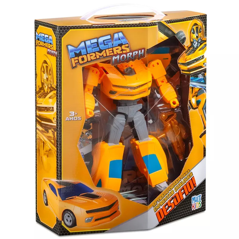 Carrinho Transformável Megaformers Morph Amarelo - Multikids