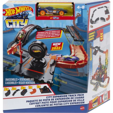 Pista Hot Wheels com Carrinho - City - Conjunto de Pistas City Expansion