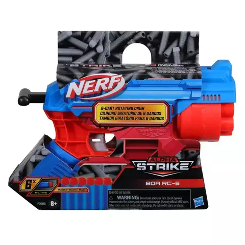 Lançador Nerf Alpha Strike Boa RC-6, Tambor Giratório para 6 Dardos - Hasbro