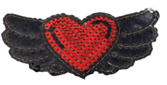 020 Corazon con alas mini - Hook Bordados