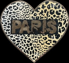194 Corazon Paris estampa y lentejuelas - comprar online