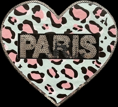 194 Corazon Paris estampa y lentejuelas - tienda online