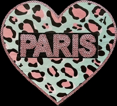 194 Corazon Paris estampa y lentejuelas