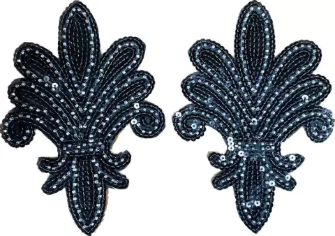 2004 Par de Charreteras Flor de Liz con canutillos