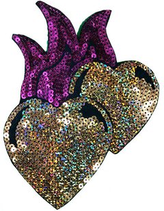 206 corazon fuego - Hook Bordados