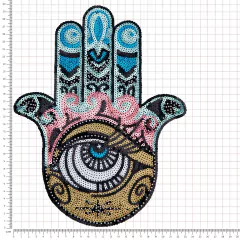 3006 Mano Hamsa con canutillos - comprar online