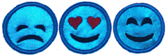 4030 Emoji V2 x 3 - Hook Bordados