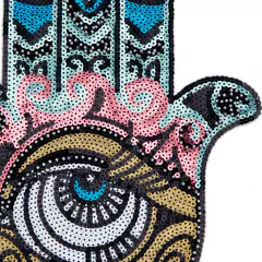 3006 Mano Hamsa con canutillos