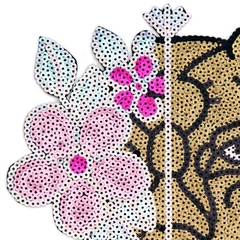 1067 Tigre con flores en internet