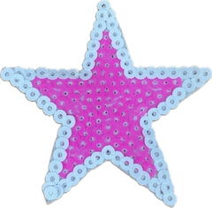 640 Estrella combinada 6cm - Hook Bordados