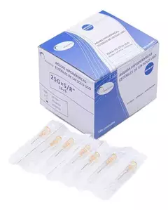 Aguja Hipodermica 25G x 5/8 descartable x 100