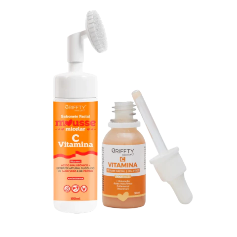 Kit SkinCare Griffty Vitamina C- Sabonete e Sérum