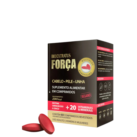 Suplemento Força Bio Extratus- Cabelo, Pele e Unha