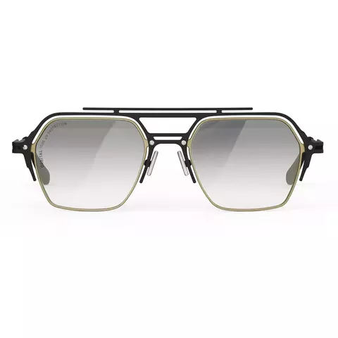 Gafas de sol ORBITAL TAURUS con diseño hexagonal, montura negra y lentes degradadas