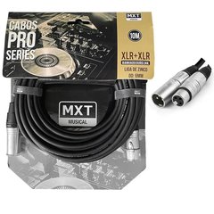 Cabo Microfone Xlr Xlr Balanceado Mxt Pro Series 10 Metros