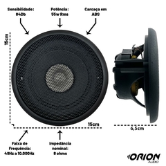 KIT SLIM RC1002BT ORION + 4 ARANDELAS 5 POLEGADAS PRETAS 55W - loja online