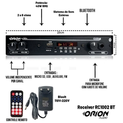 KIT SLIM RC1002BT ORION + 2 ARANDELAS 5 POLEGADAS PRETAS 55W - comprar online