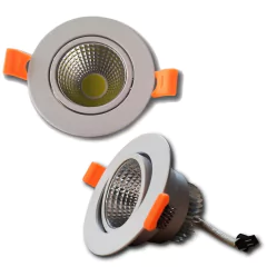 2 Spot Led Direcionável Com Fonte Redondo Teto Sanca Gesso