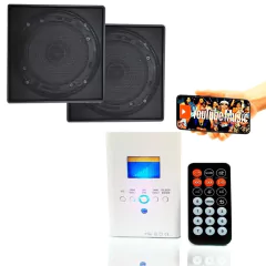 Wall Player Orion 220v + 2 Arandela Quadrada Preta 55 Rms
