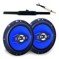 Par De Falantes Tsr Orion 6 Polegadas 110w Rms + Antena Som Automotivo