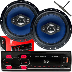 KIT PAR FALANTE 6 POL 55W ORION + RADIO FP100 + ANTENA