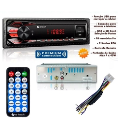 RADIO ETECH PREMIUM 4X45W + FALANTE FULL RANGE 4 POL CINZA na internet