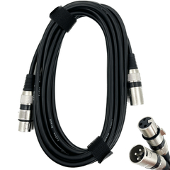 Cabo Microfone Xlr Canon Macho X Femea Balanceado 5 Metros