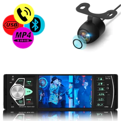 Multimidia Mp5 Bluetooth Tela 4 Usb Camera Re Colorida 1Din