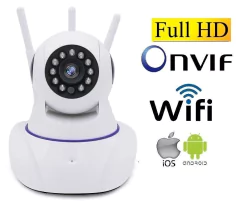 CAMERA IP WIFI VISAO NOTURNA HD 3 ANTENAS 1510 - Orion eShop | Informatica, Automotivo, Microfones