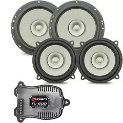 KIT FALANTES 5 POL + 6 POL BOSSOUND CINZA + MODULO TL500